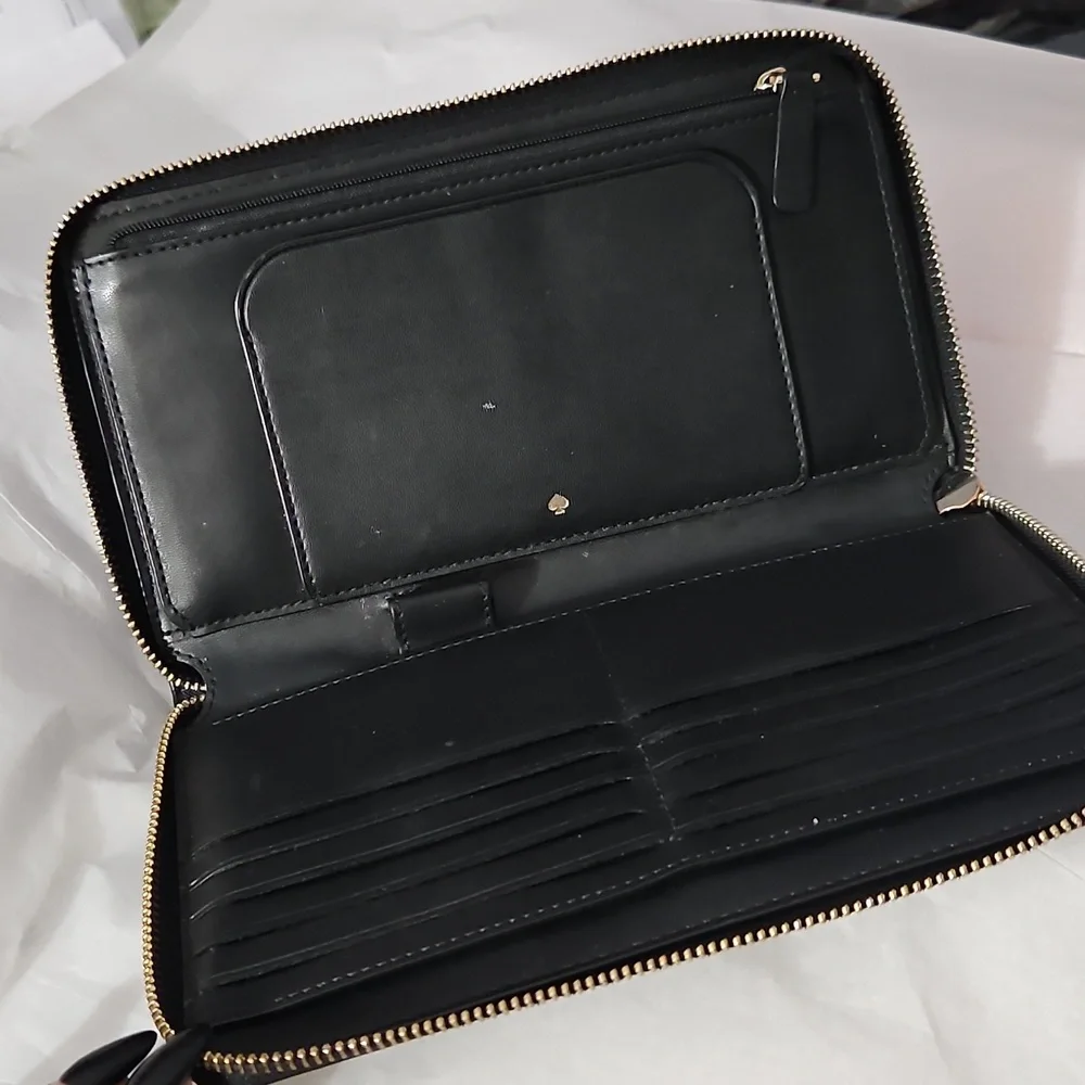 💖❤️Kate Spade Large Black Zippy Wallet - great condition❣️💕
